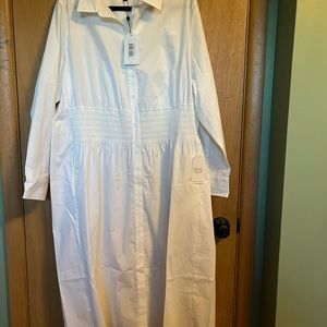 Universal Standard Hamptons Smocked Shirtdress NWT